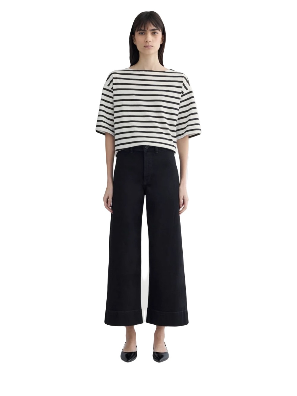 Everlane The Mariner Cropped Wide Leg Jeans Black Y2K back to school Fall 6
